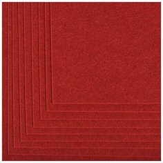 Фетр листовой мягкий "Ideal", 1 мм, 20х30 см, цвет: 617 бордовый, 10 листов, арт. FLT-S1