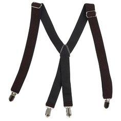 Подтяжки мужские "X", ширина 25 мм, рифленые, цвет: коричневый (подарочная коробка) Stilmark