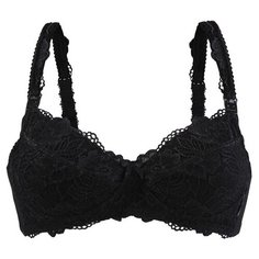 Бюстгальтер для кормления с широкими бретелями "Компромисс", размер 75С, черный Mama Com.Fort