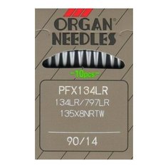 Набор игл для промышленных швейных машин Organ Needles № 090, 10 штук, арт. 134 LR