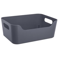 КОРЗИНА УНИВЕРС. "SCANDI" 10 Л 340*240*140 ММ (СЕРЫЙ) (1/18) "БЫТПЛАСТ" Econova