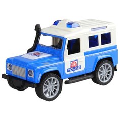 Машина Auto Drive на батарейках, свет, звук, синий, в коробке, 21,8*9,3*14 см (JB0403122) Autodrive