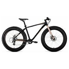 Велосипед FORWARD BIZON 26 (26" 8 ск. рост 18") 2020-2021, черный/бежевый, RBKW1W668002