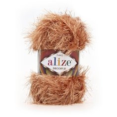 Пряжа для вязания Alize Decofur травка 100гр. 110м. (100%п/э) ТУ (127 карамель), 5 мотков