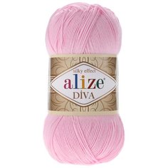 Пряжа ALIZE Diva 100гр. 350м. (100% микрофибра) ТУ (291 светло-розовый) 5 шт