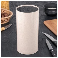 Подставка для ножей "Нежность" 22х11 см, цвет бежевый 4098626 Сима ленд