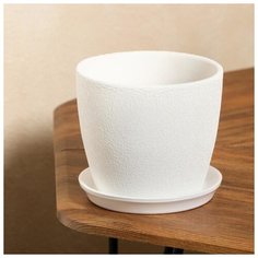 Цветочный горшок "Осень", шёлк, белый, 2 л 2690324 Керамика ручной работы