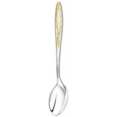 "Ложка кофейная Кольчугинский мельхиор ""Пламя"" с позолотой"