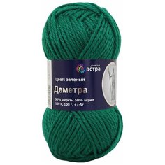 Пряжа для вязания Астра "Деметра", цвет: зеленый (09), 100 м, 100 г, 5 шт Astra & Craft