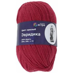 Пряжа для вязания Астра "Эвридика", цвет: красный (09), 200 м, 100 г, 5 шт, 5 шт Astra & Craft