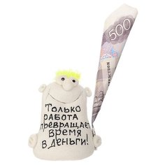 Фигурка декоративная "Только работа превращает время в деньги!", в ассортименте Эврика