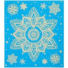 Оконное украшение Magic Time Пушинка, с раскраской, 80033, белый, 15,5 х 17,5 см