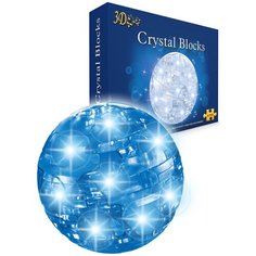 Головоломка 3D "Новые кристальные пазлы" - "Земля LED ", серия "Вундеркинд", светящаяся Город Игр