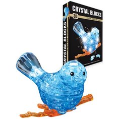 Головоломка 3D "Новые кристальные пазлы" - "Снегирь LED ", серия "Вундеркинд", светящаяся Город Игр