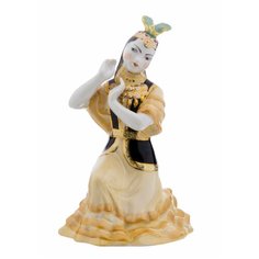 Статуэтка "Казахский танец", фарфор, роспись, Дмитровский фарфоровый завод, с. Вербилки, автор модели Артамонова О.С., 1950-1980 гг.