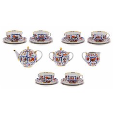 Сервиз "Русский лубок" на 6 персон (21 предмет), Императорский фарфоровый завод, авт. рис. А. Воробьевский, авт. формы - С.Яковлева, Россия, 2013 г.