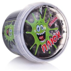 Лизун черный, контейнер с шариками, 90 гр. Плюх