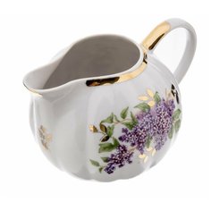 Молочник "Сирень", фарфор, роспись, золочение, Дулевский фарфоровый завод, СССР, 1968-1991 гг.