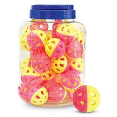 Игрушка для кошек Triol Мяч-погремушка, размер 4см., 36, желто-розовый