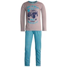 Пижама N.O.A. размер 104 (30), серый/клетка NOA