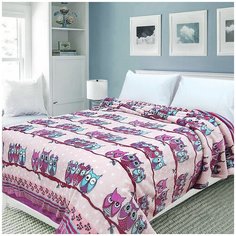 Покрывало 180*220 Happy Family велсофт Совушки