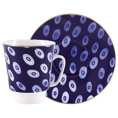 Чашка с блюдцем кофейная. Императорский фарфоровый завод. Форма Майская. Рисунок Gentle. 165 мл.