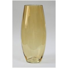 Ваза NinaGlass Очарование из стекла кернение цвет коньяк