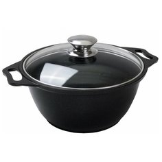 Кастрюля Kukmara Традиция к22а со стеклянной крышкой, 2 л, черный