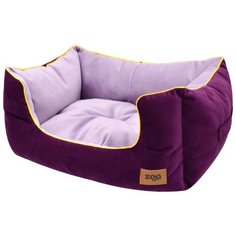 Лежак для собак и кошек ZOOexpress Ампир №2 49х36х22 см лиловый/баклажан