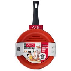 Сковорода-гриль VARI Учимся готовить, 26 см, черный/оранжевый