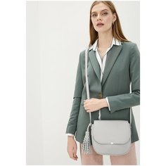 Сумка кроссбоди AFINA 416 ,натуральная кожа, светло-серый