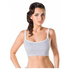 03905 Майка укороченная для кормящих женщин "ФЭСТ" размер (158,164-100-106) серый меланж