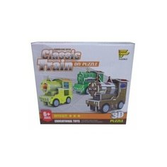 Пазл 3D Паровозик, 3 вида в коллекции Junfa Toys