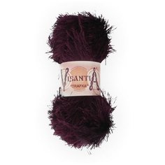 Пряжа Visantia "TRAFKA" 100% полиэстер №0027 т.бордовый - 5 мотков по 100 гр