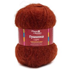 Пряжа из Троицка Пушинка Light 100гр. 430м (65%мохер, 35%акрил) (3212 коньяк) 5 шт Троицкая камвольная фабрика