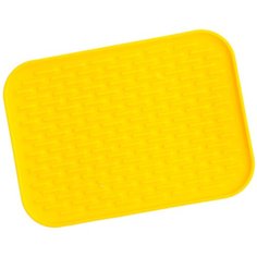 Силиконовый коврик для стола, многофункциональный, из жаростойкого материала, желтый, 21,5х15,8х0,6 см, Kitchen Angel KA-MAT1-12