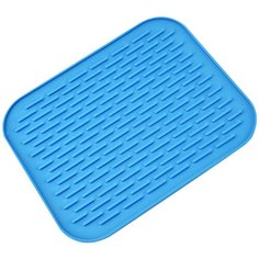 Силиконовый коврик для стола, многофункциональный, из жаростойкого материала, голубой, 21,5х15,8х0,6 см, Kitchen Angel KA-MAT1-03