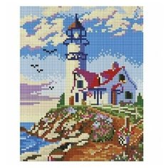 Алмазная мозаика на подрамнике 20*25 см Белоснежка 546-ST-S Старый маяк