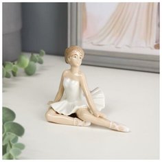 Сувенир керамика "Балерина в белой пачке" 8х12,4х7,3 см 2588120 Сима ленд