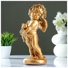 Фигура "Ангел с медвеженком" бронза 12х12х31см 3967672 Хорошие сувениры