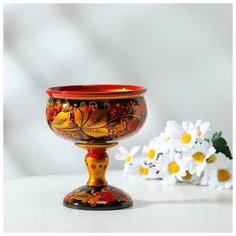 Конфетница, 15х12 см, хохлома 4825978 Сима ленд