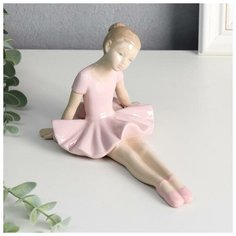 Сувенир керамика "Маленькая балерина в розовой пачке - тянет носочки" 11,5х16,3х10,7 см 5078061 Сима ленд