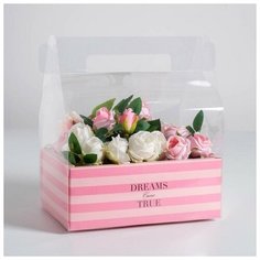 Коробка-переноска Dreams come true, 26,5 х 30 х 18,5 см 5429553 Дарите счастье