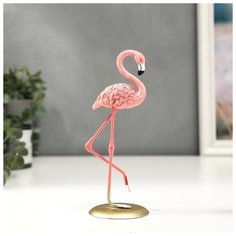 Сувенир полистоун "Розовый фламинго - изящный" 17,5х6,5х6,3 см 5340802 Сима ленд