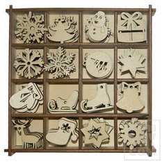 Набор украшений в коробке/13,5х13,5 /Новогодний Орландо