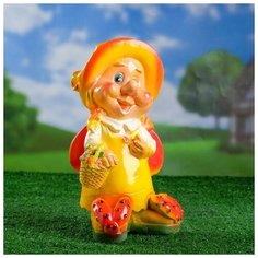 Садовая фигура "Девочка божья коровка" малая 31см 3242402 Хорошие сувениры