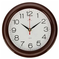 Часы настенные "Классика", "Рубин", коричн. обод 21х21 см 2566718