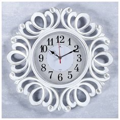 Часы настенные, серия: Классика, "Вермонт", белое золото, 45.5 см 4551251 Сима ленд