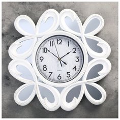 Часы настенные, серия: Интерьер, "Оста", белые, 43х43 см 2307013 Сима ленд