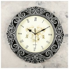 Часы настенные, серия: Цветы, "Эсмеральда", d=30 см 4469770 Сима ленд